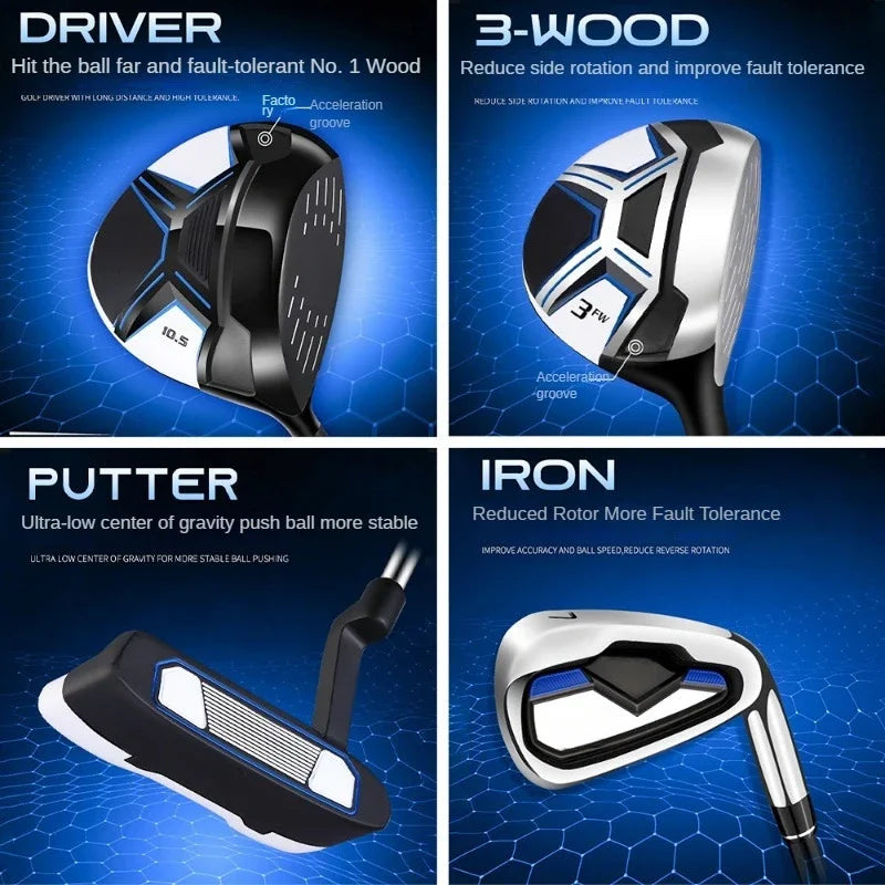 Schlägerset Männer 11-teilig (Stahl oder Carbon)