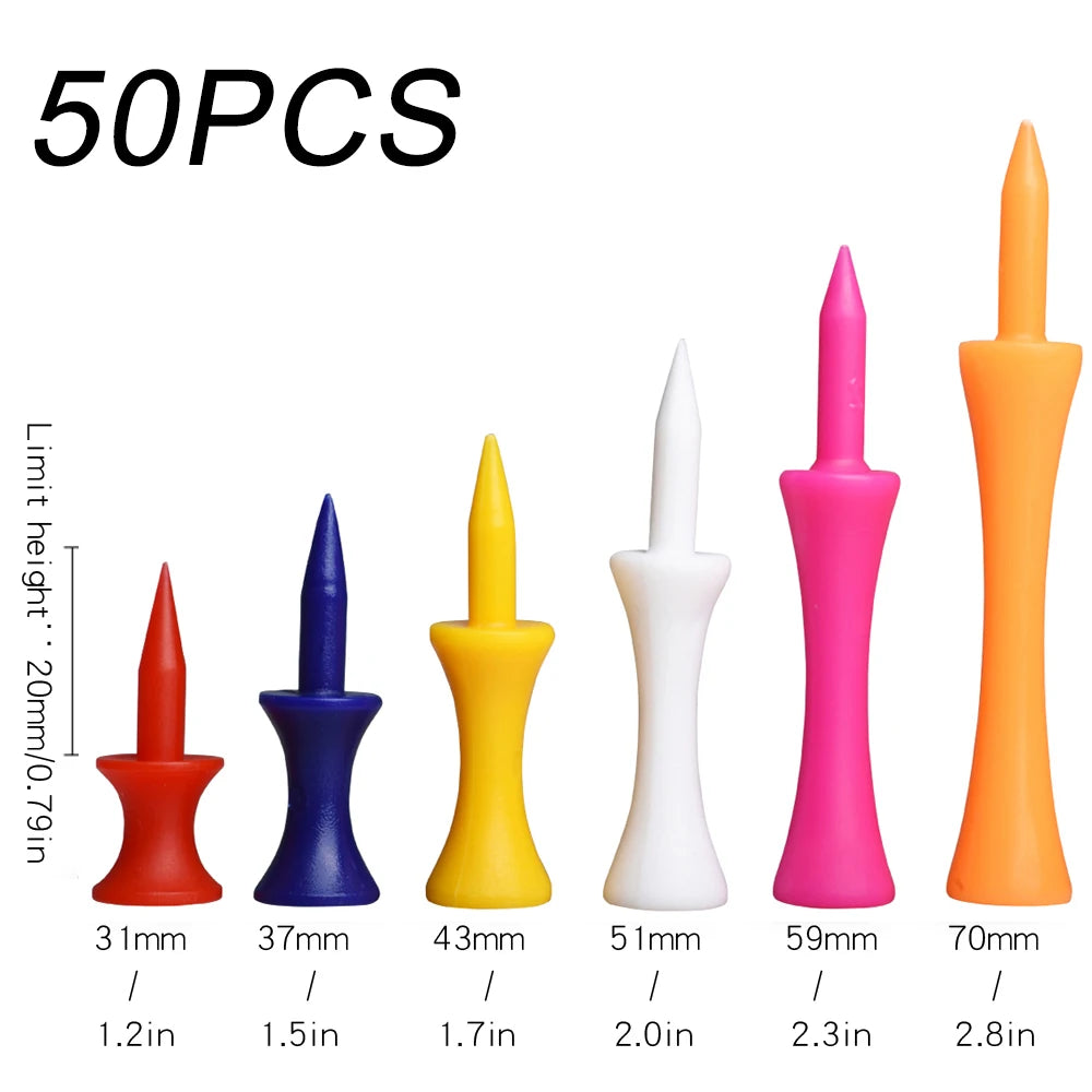 Farbige Plastik Tees (50 Stück)